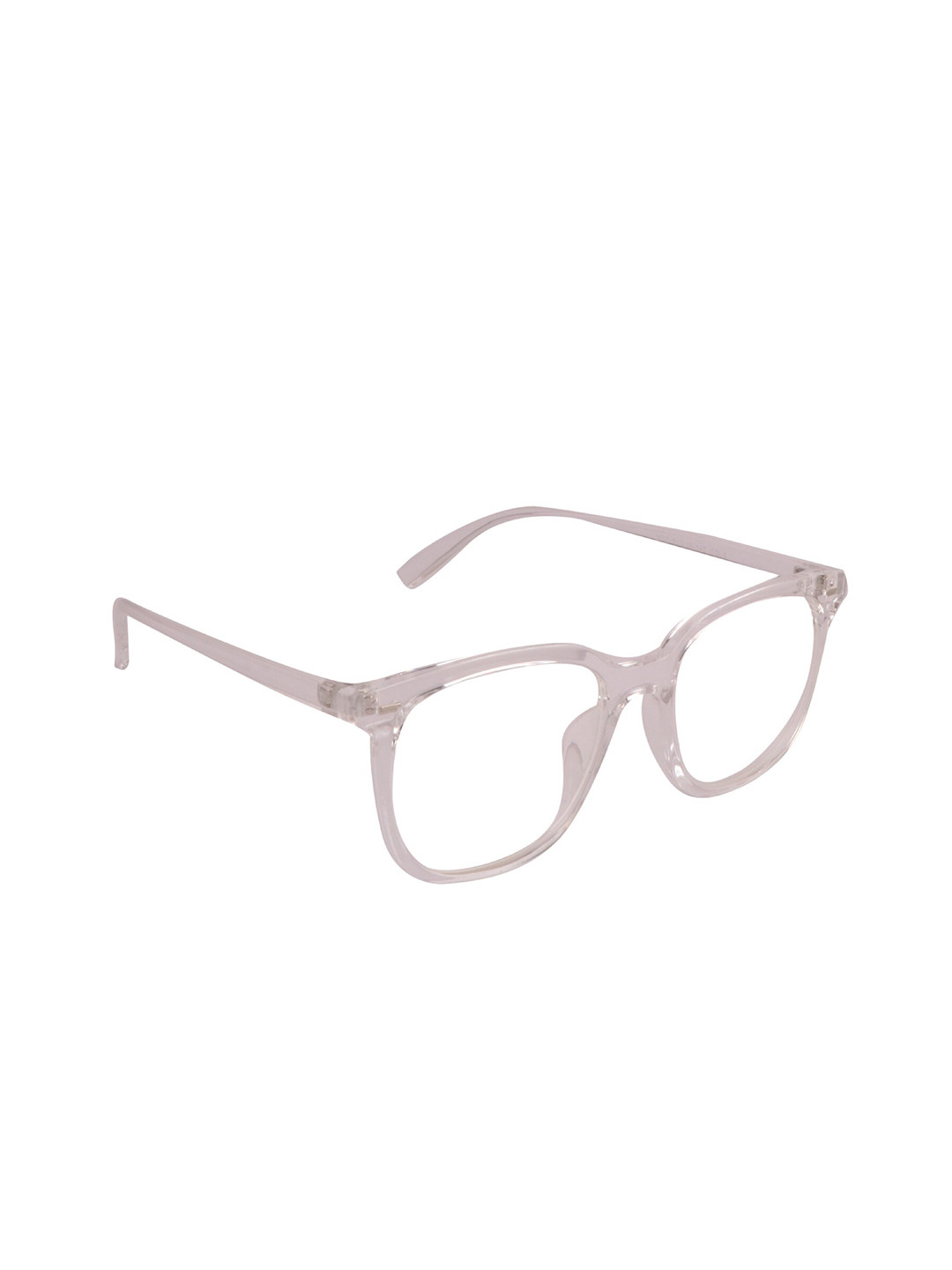 OPTIFY Adults Clear Lens & White Square Computer Sunglass with UV Protected Lens
