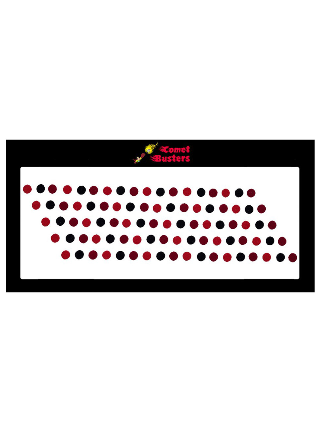 Comet Busters 90 Pcs Reusable Designer Bindis - Red & Black