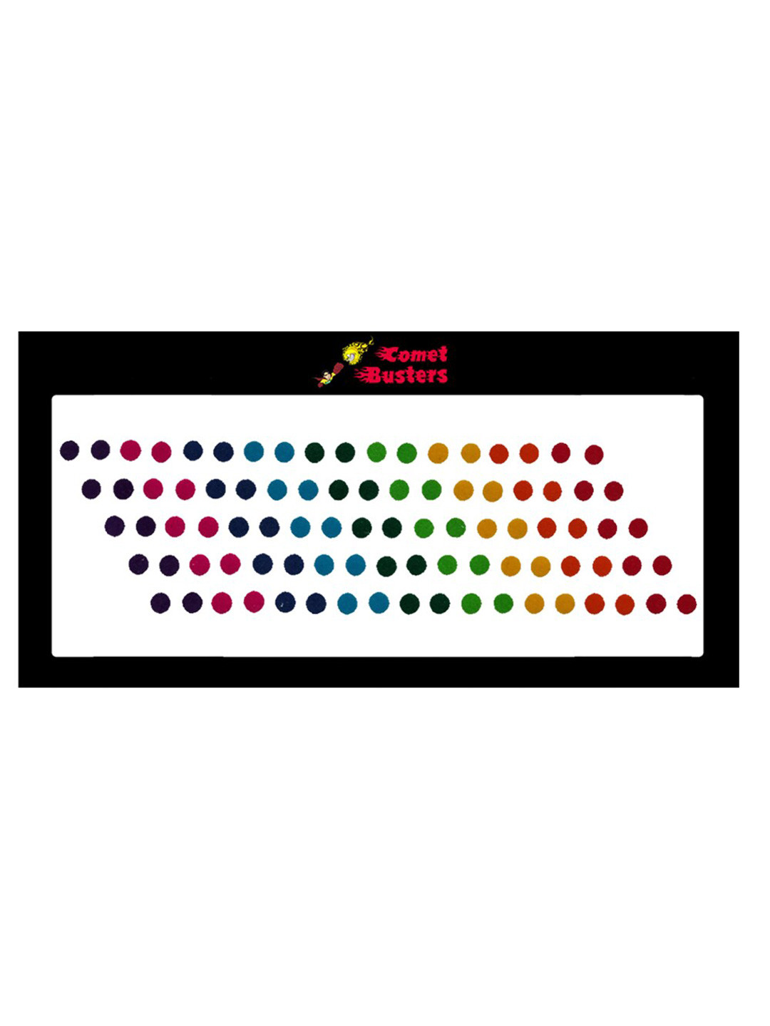 Comet Busters 90 Pcs Reusable Designer Bindis - Multicoloured