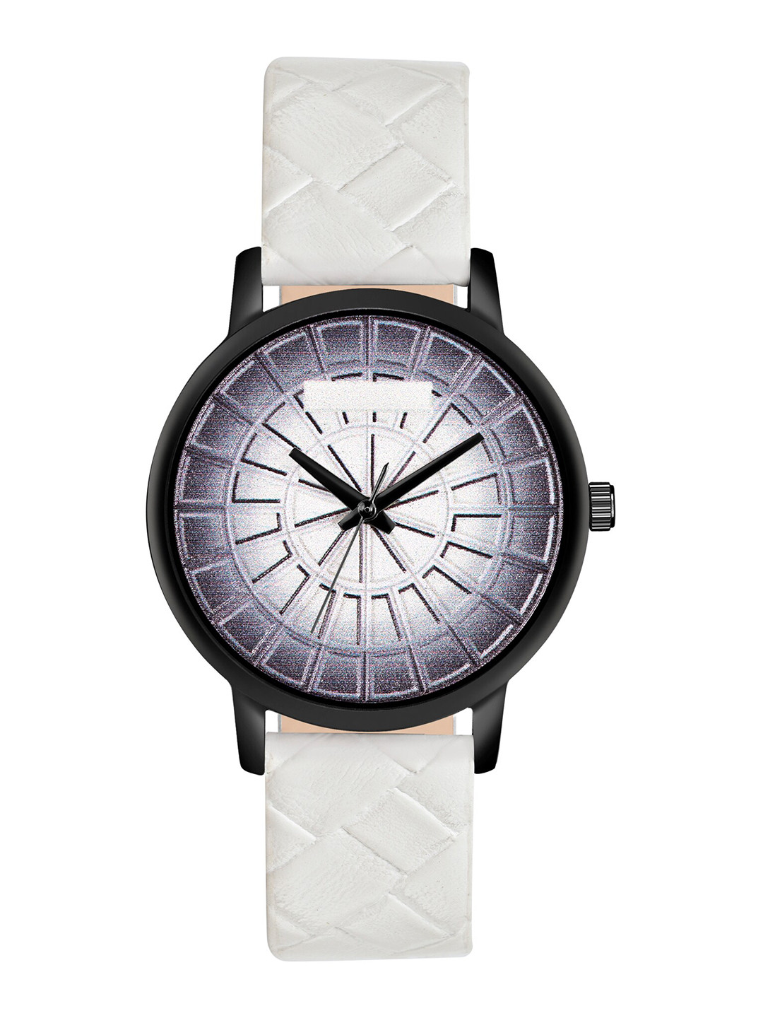 Shocknshop Women White Printed Dial & White Leather Straps Analogue Watch MT507