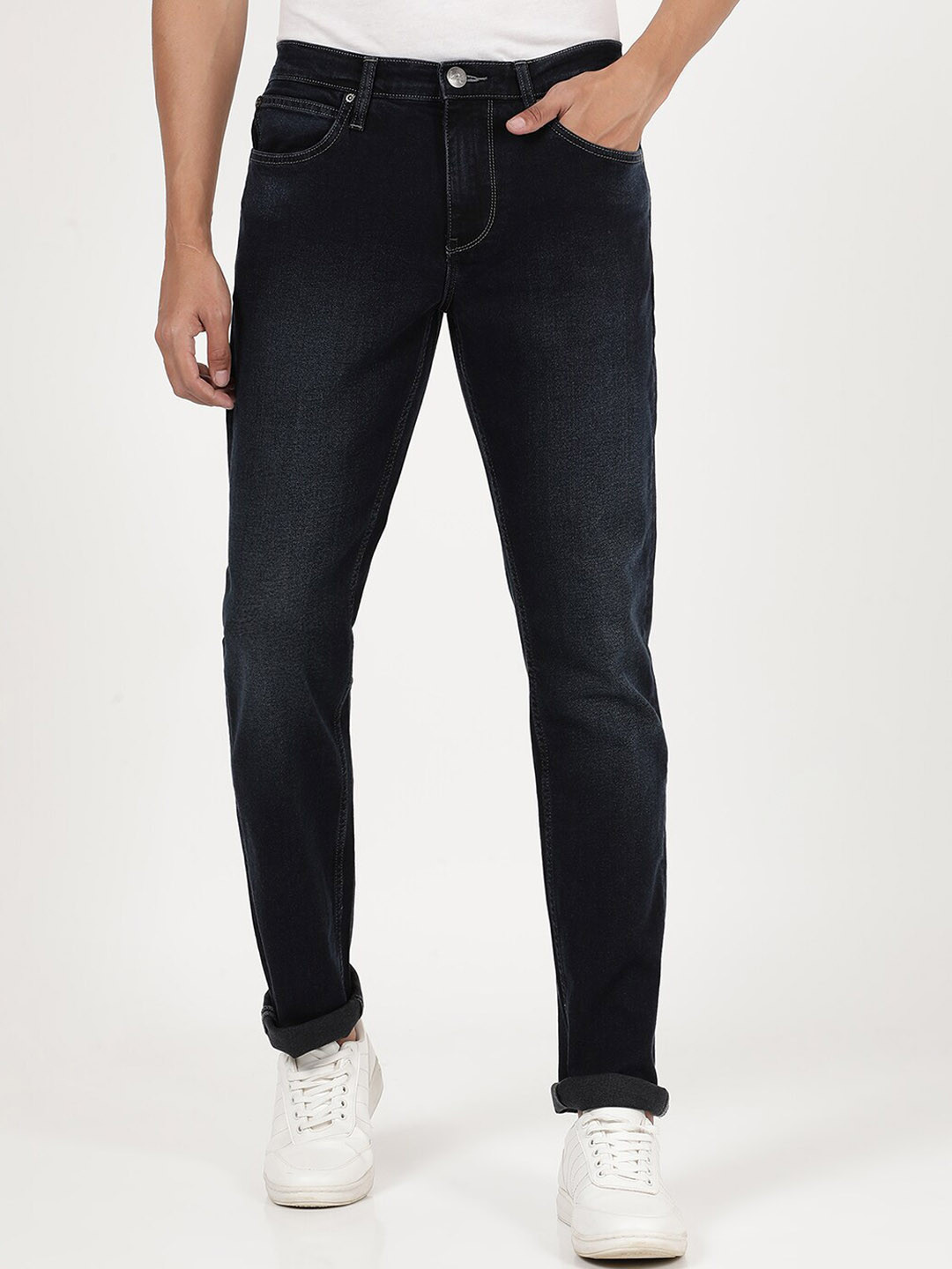 Lee Men Slim Fit Low Distress Light Fade Jeans