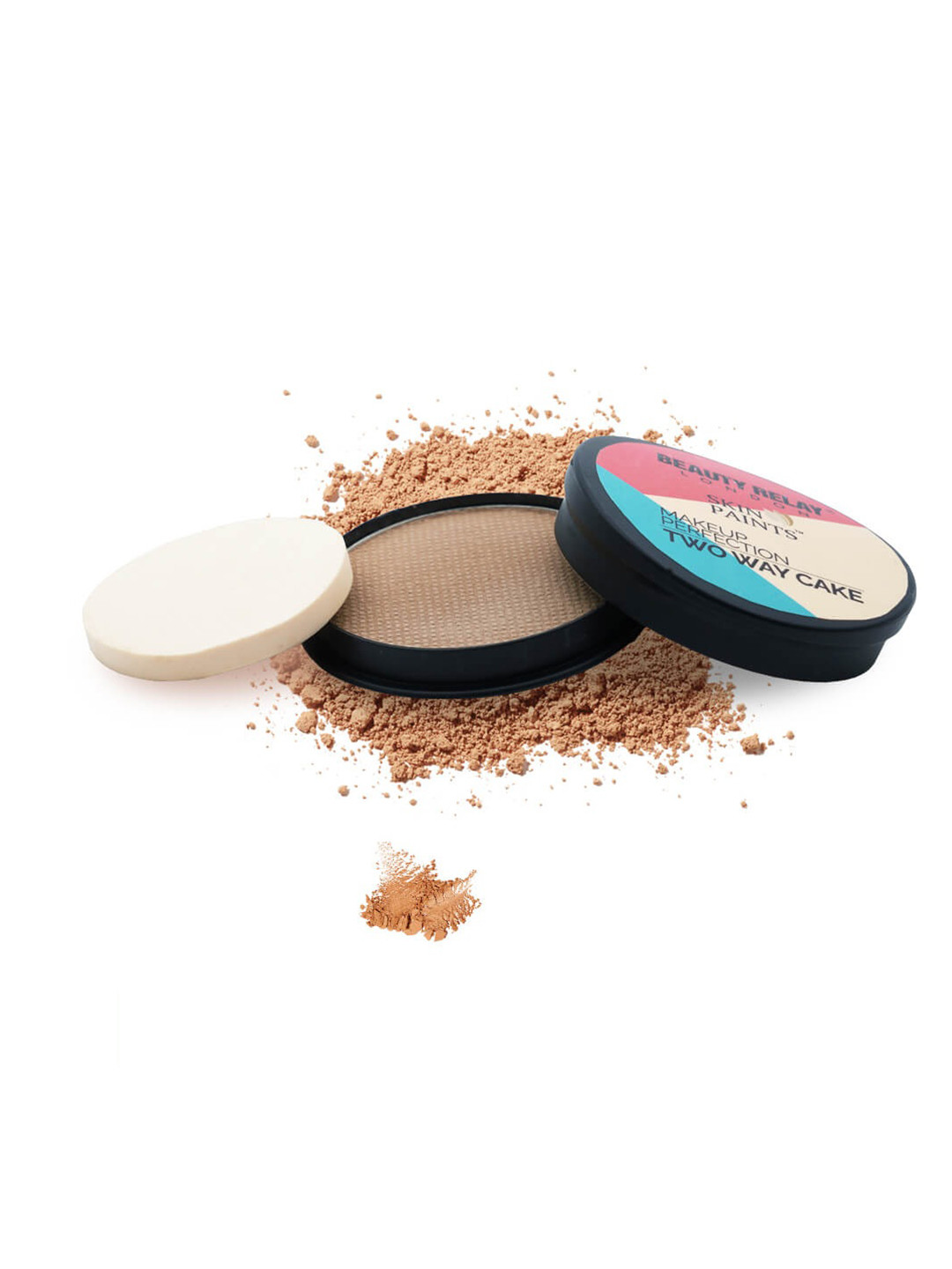 BeautyRelay London Skin Paints Makeup Perfection Two Way Cake Compact Powder - 15gm