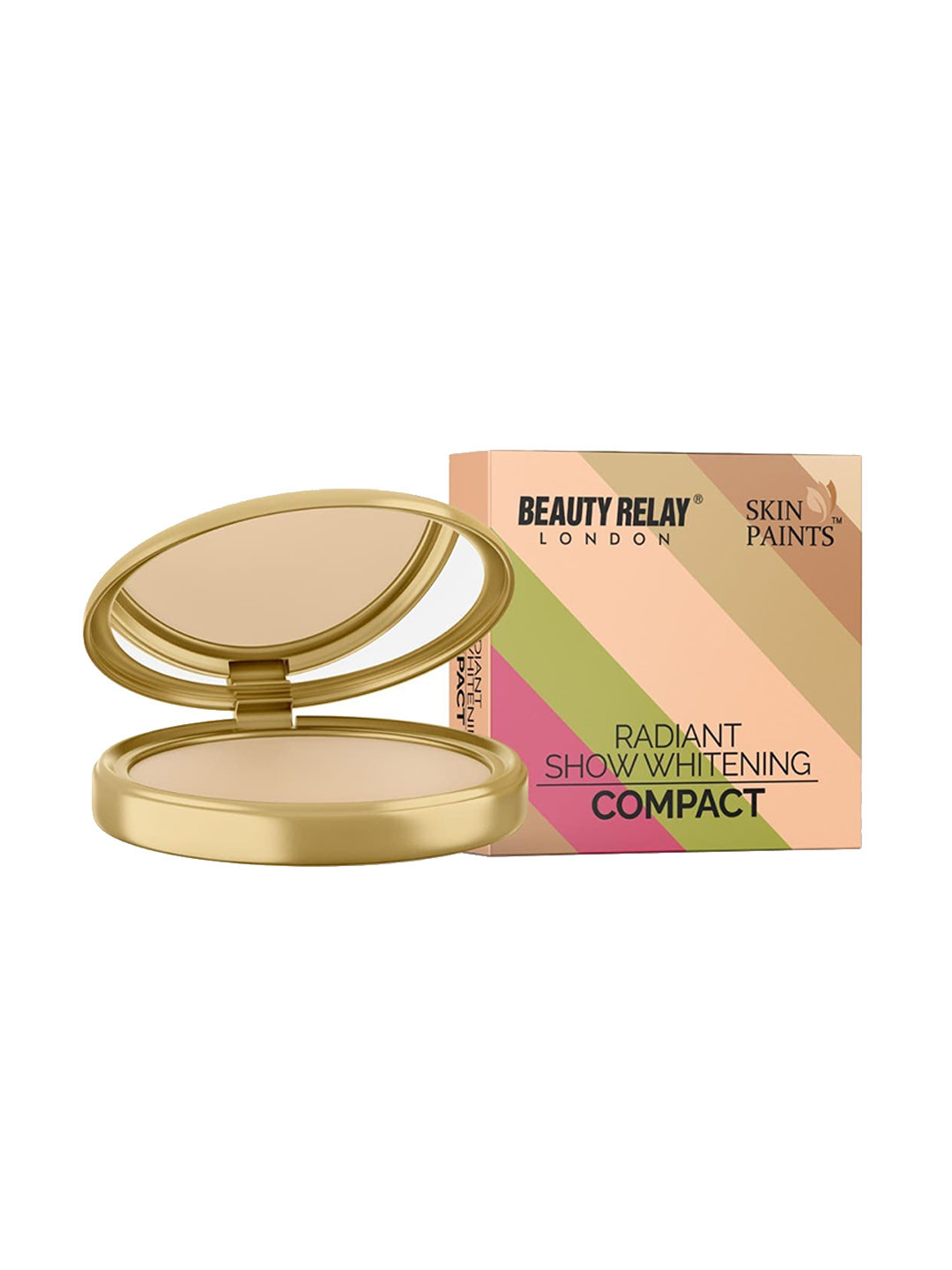 BeautyRelay London Skin Paints Radiant Show Whitening Compact - Natural Peach - 10 g