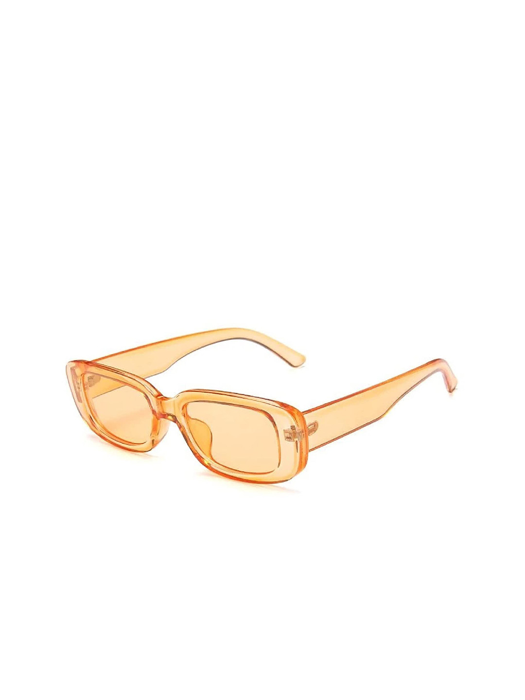 AUGEN Unisex Orange Lens & Orange Oval Sunglasses with UV Protected Lens VI-SG-126