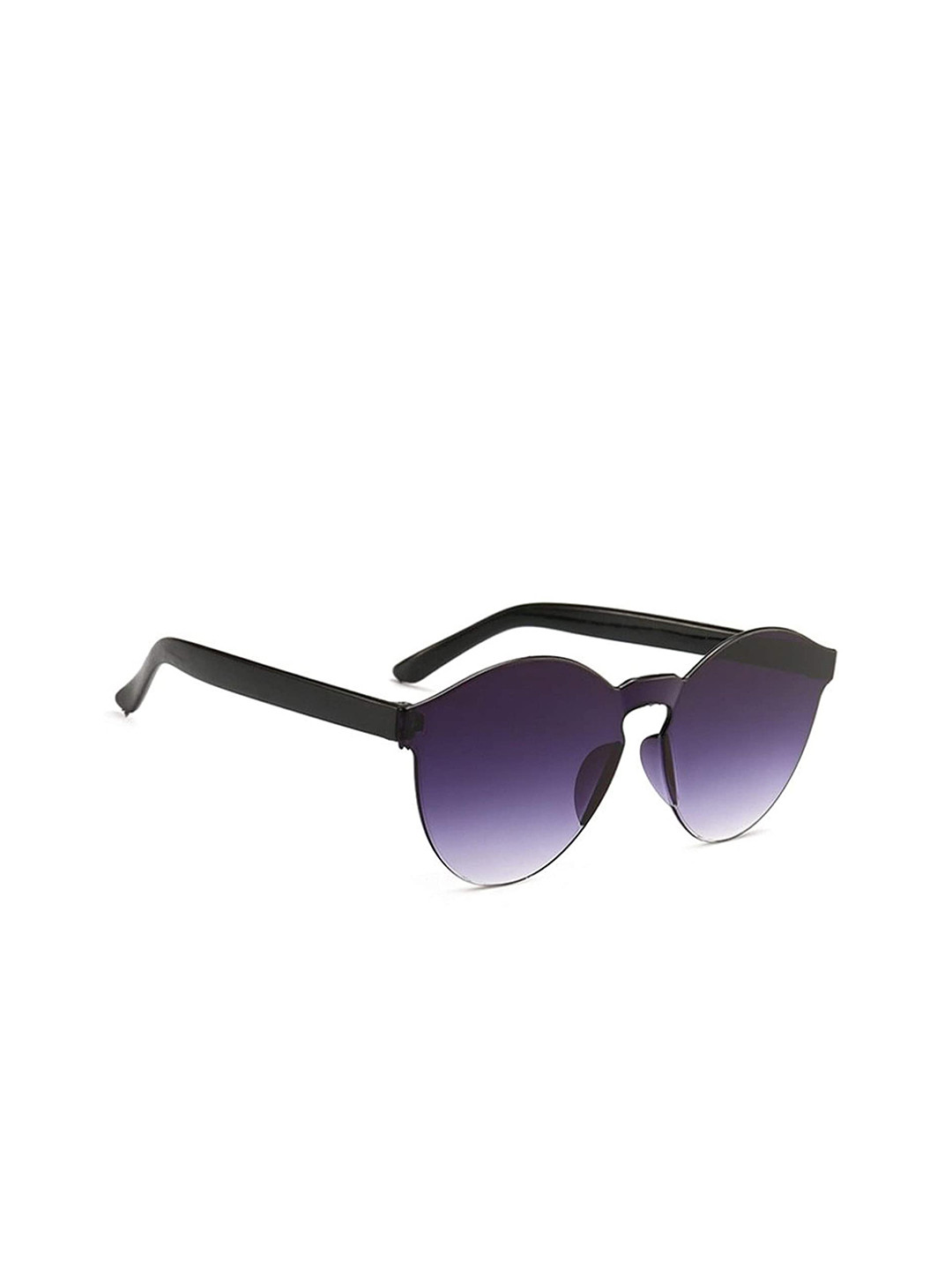 AUGEN Unisex Black Lens & Black Round Sunglasses with UV Protected Lens