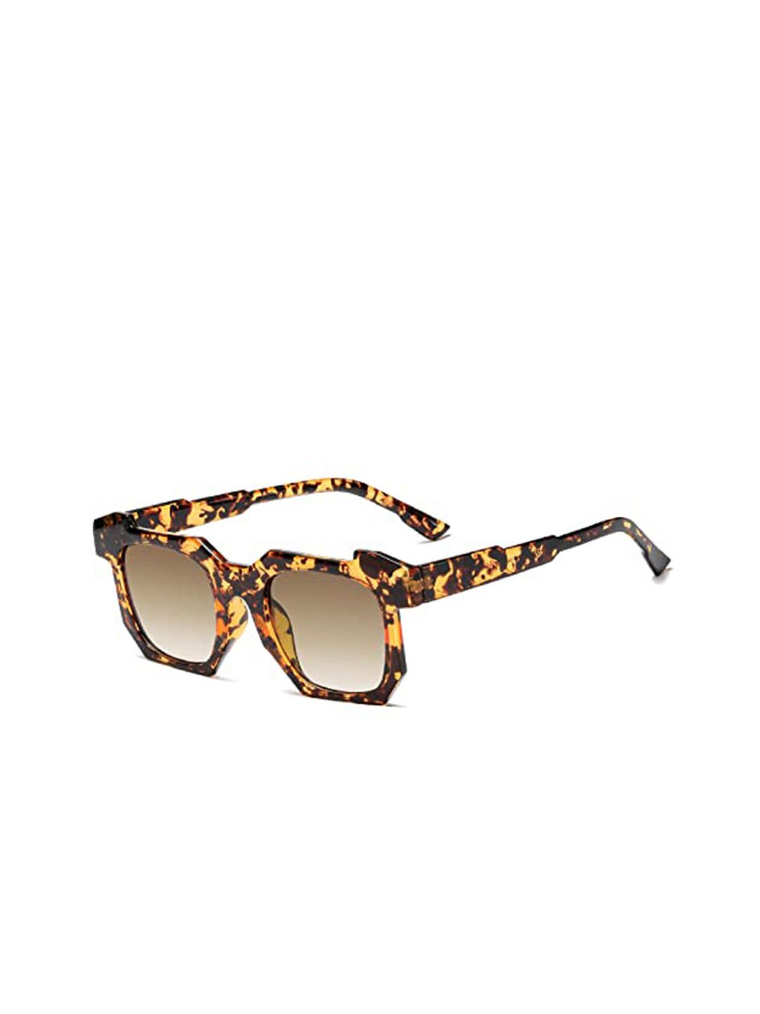 AUGEN Unisex Brown Lens & Brown Square Sunglasses with UV Protected Lens VI-SG-117