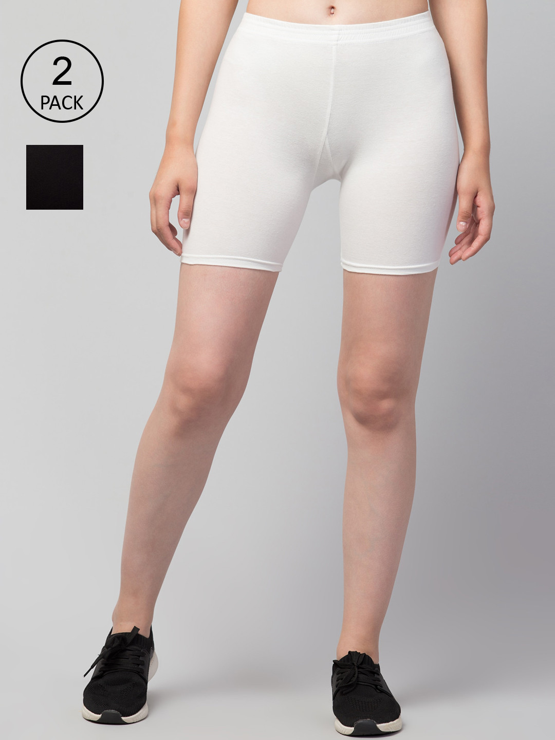 Apraa & Parma Women Pack Of 2 Slim Fit Cycling Shorts