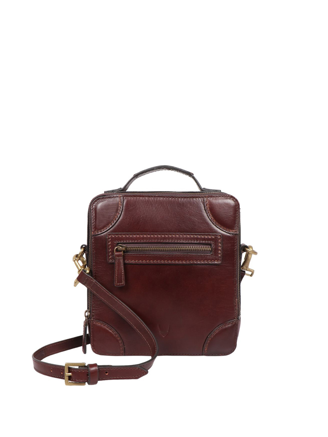 Hidesign Men Brown & Red Messenger Bag