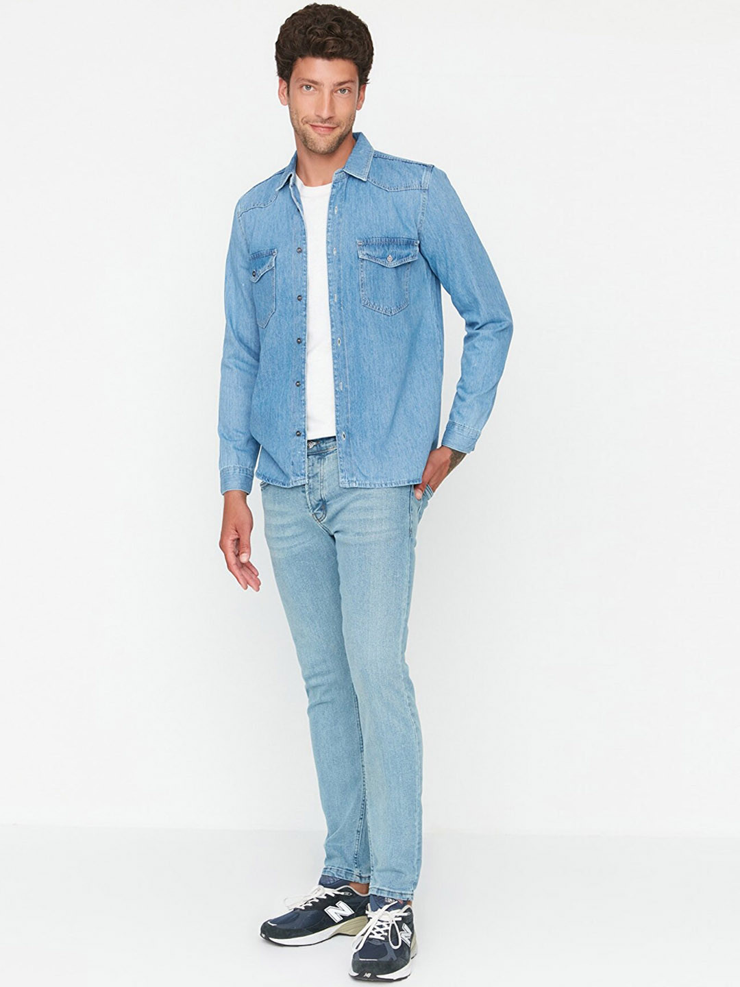 Trendyol Men Blue Light Fade Jeans