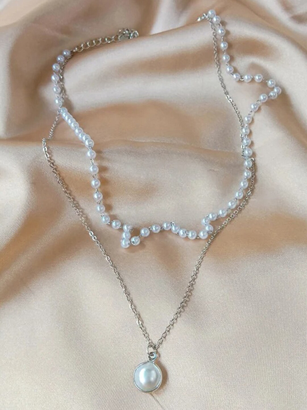 Designs By Jewels Galaxy Woman Silver-Plated Layered Necklace