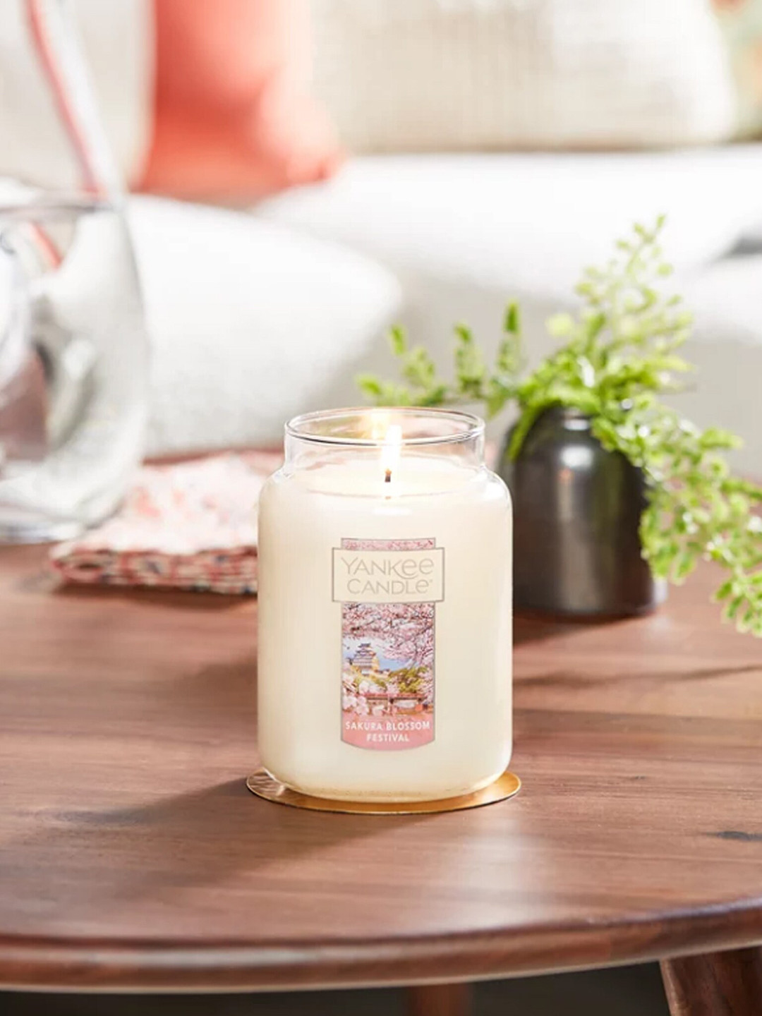 YANKEE CANDLE Sakura Blossom Sakura Blossom Festival Solid Geometric Regular Jar Candles