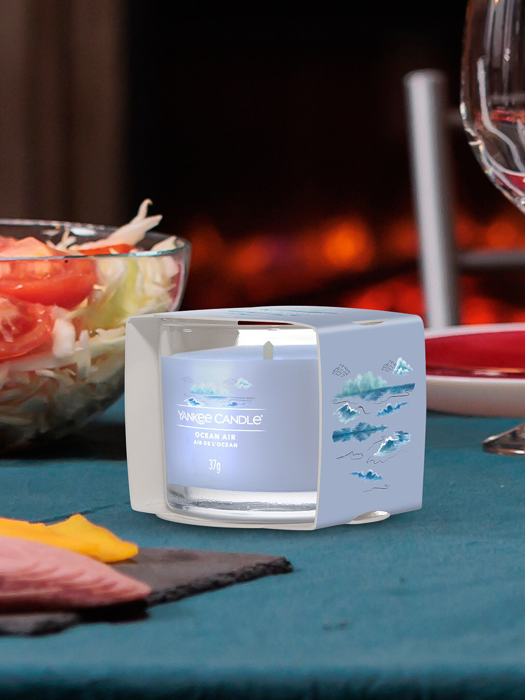 YANKEE CANDLE Ocean Air Scented 1 Wick Solid Geometric Regular Jar Candles