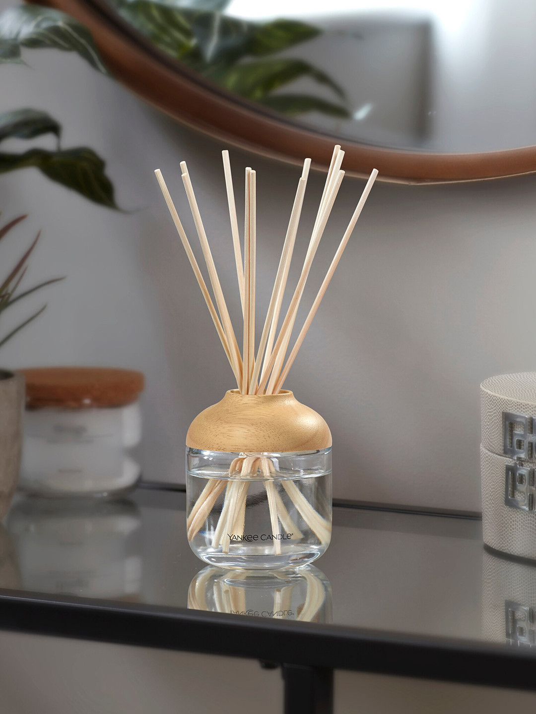 YANKEE CANDLE Transparent Original Reed Diffuser- Fresh Cut Roses