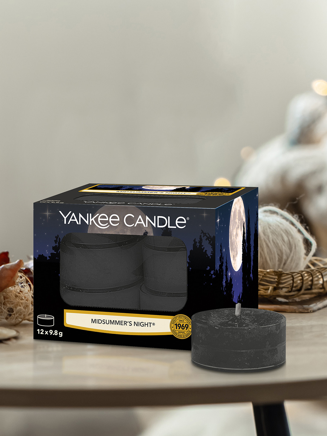 YANKEE CANDLE Midsummers Night 12Pcs Midsummer's Night Solid Tea Light Candles