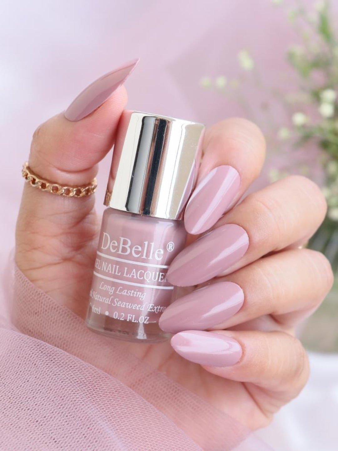 DeBelle Long Lasting Gel Nail Lacquer with Seaweed Extract - Blissful Elizabeth 6 ml