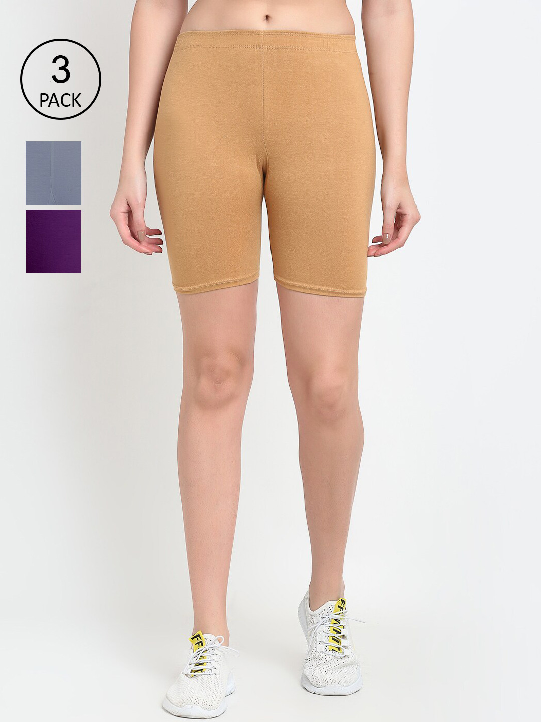 GRACIT Women Pack Of 3 Cycling Sports Shorts