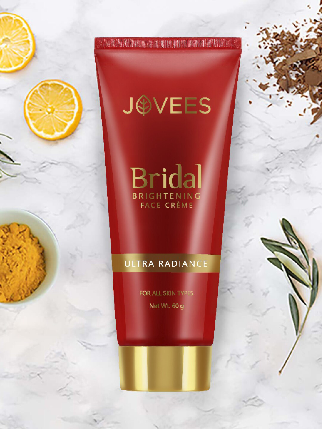 Jovees Herbal Bridal Brightening Face Creme with Turmeric for All Skin Types - 60g