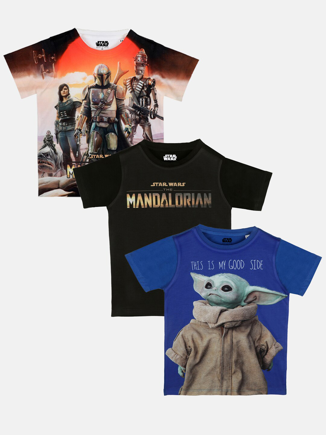 YK Star Wars Boys 3 Star Wars Printed Pure Cotton T-shirts