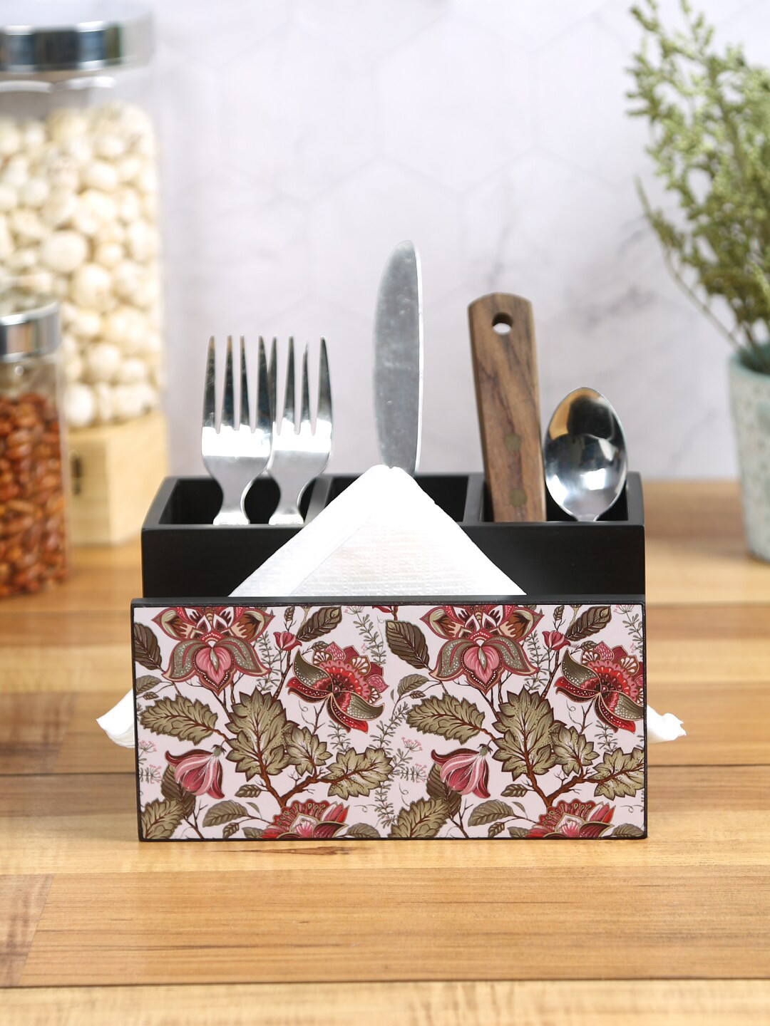 Reinvention Factory Floral Fantasy Wooden Hooks and Holders Set