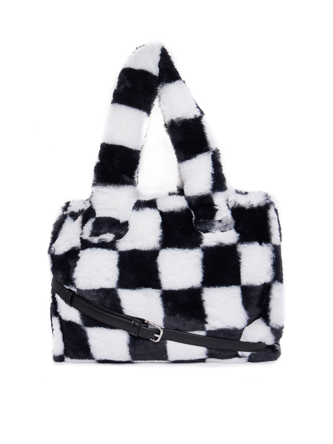 Call It Spring Multicoloured Checked Checked Shopper Tote Bag with Tasselled