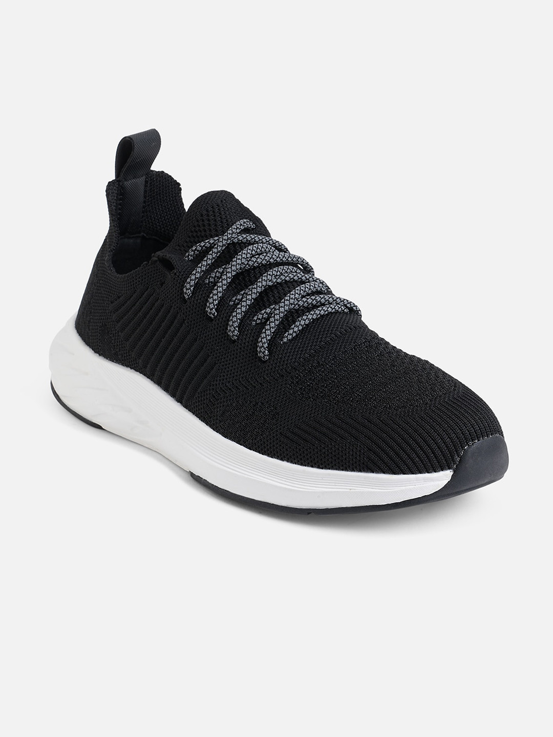 Call It Spring Men Black Woven Design Sneakers