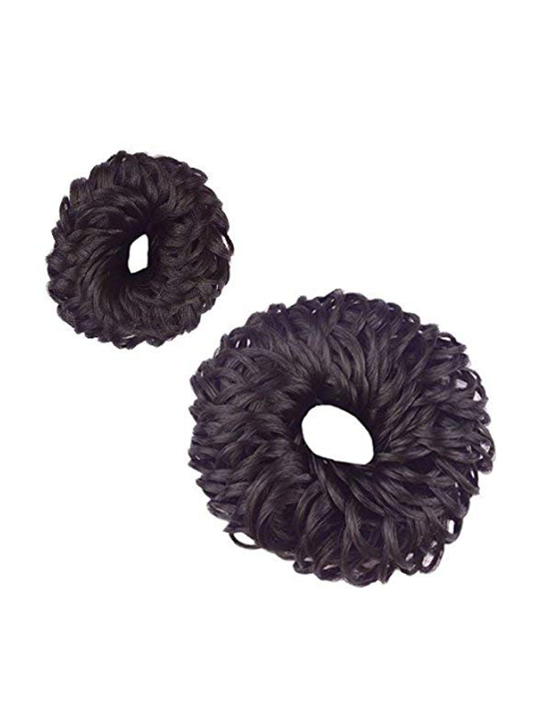 CHRONEX Brown Set Of 2 Synthetic Juda Band Bun Hair Accessory Set