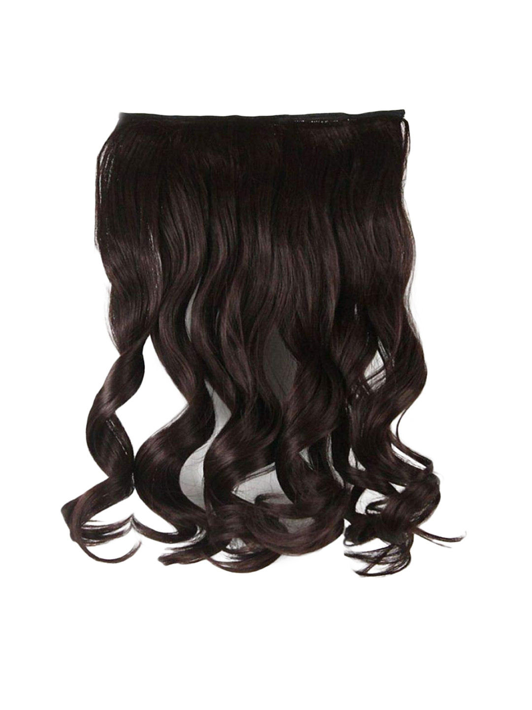 CHRONEX Black 5 Clips Based Light Weight Curly/Wavy Hair Extension
