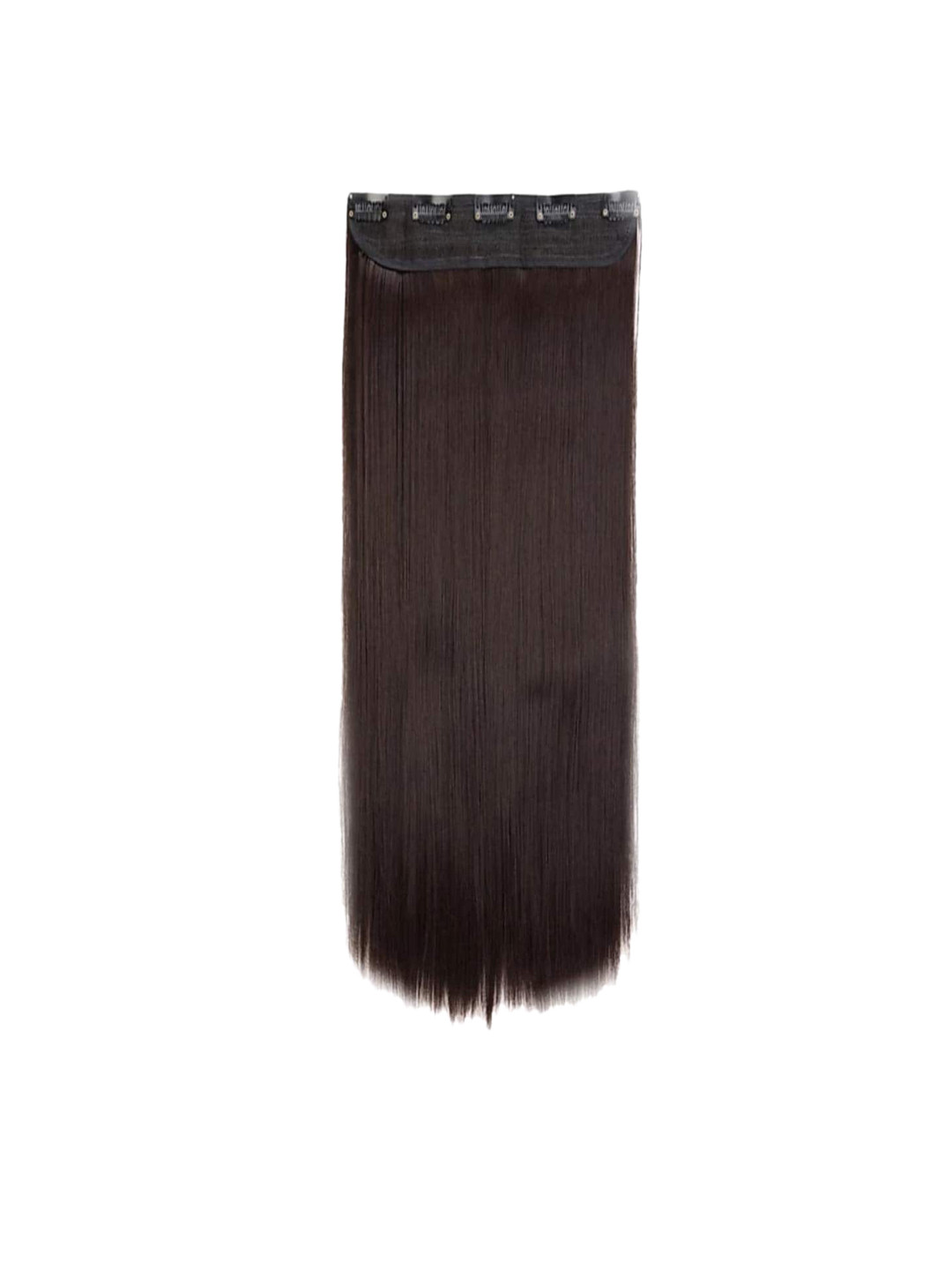 Chanderkash 24'inches Natural Brown 5 Clips Straight Synthetic Fiber Hair Extensions