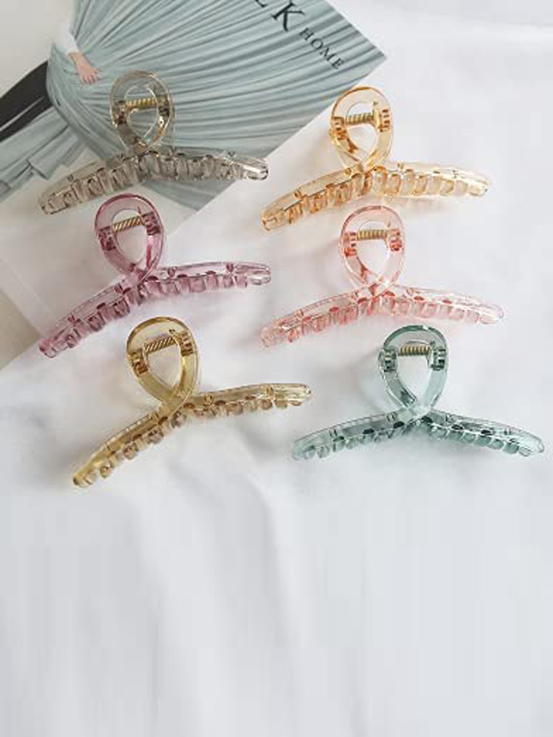 CHANDERKASH Set of 6 Large Butterfly Hair Claw Clips