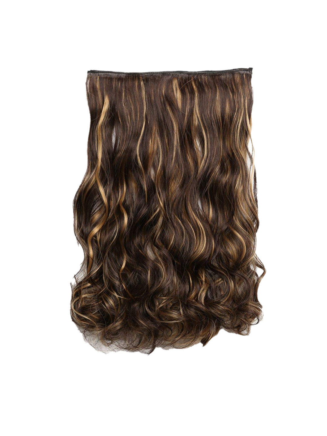 CHANDERKASH Gold-Coloured 5 Clips Based Curly Hair Extension