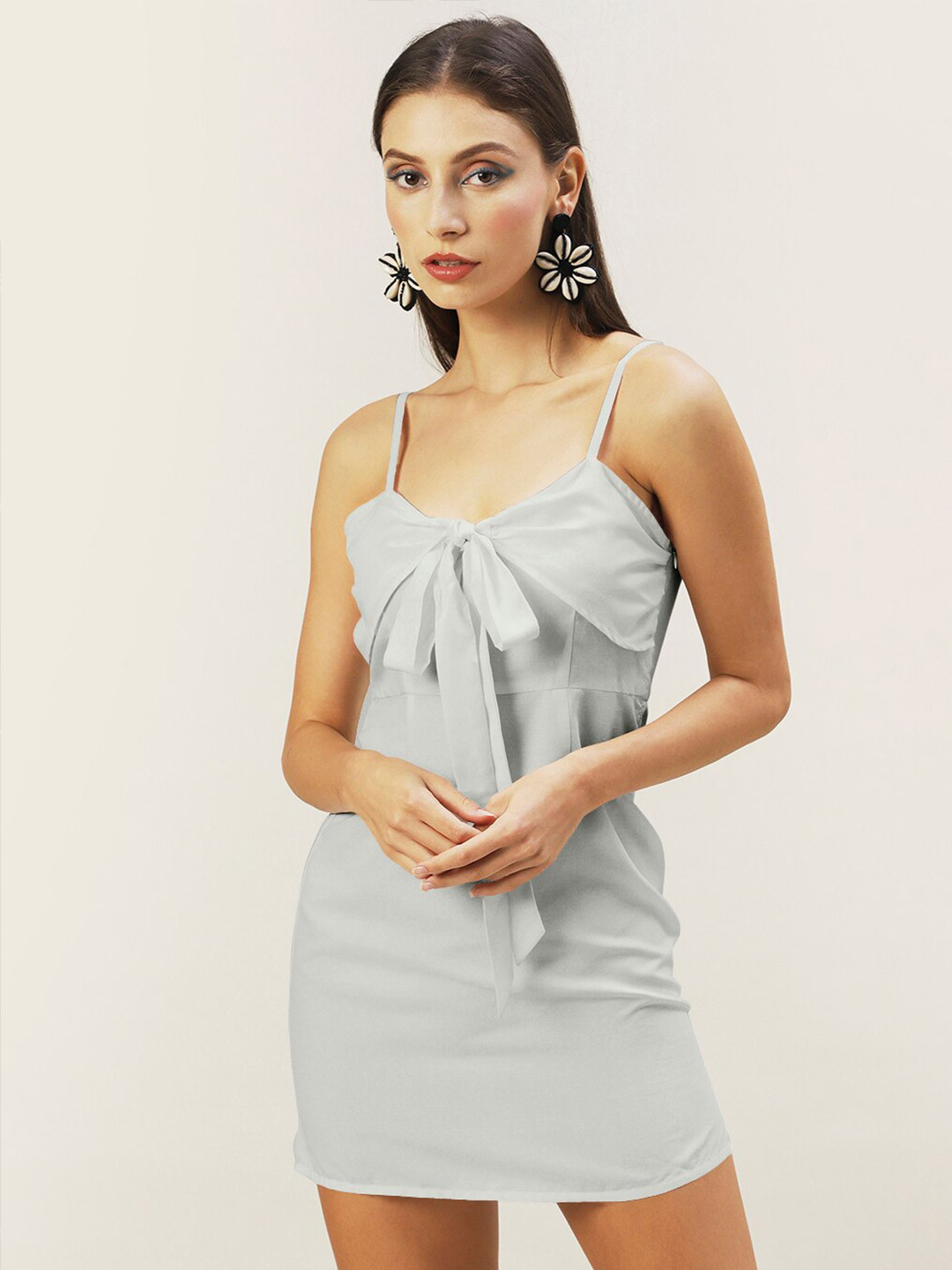 DressBerry Women Bow Detailed Sheath Mini Dress