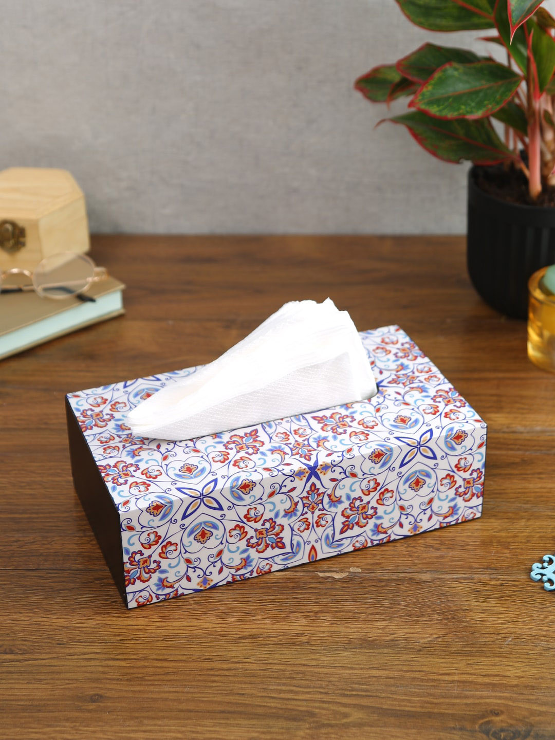 Reinvention Factory Turkish Mandala Wooden Tissue Box Holder