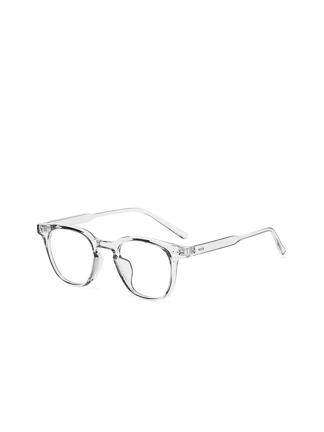 AUGEN Unisex Transparent & White Full Rim Square Frames