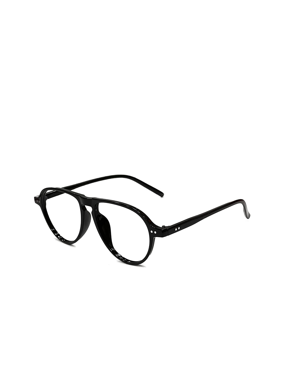 AUGEN Unisex Black Full Rim Round Frames-VI-BC-108-Black
