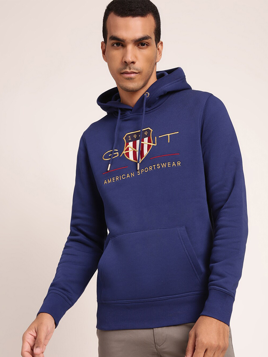 GANT Men Navy Blue Printed Sweatshirt