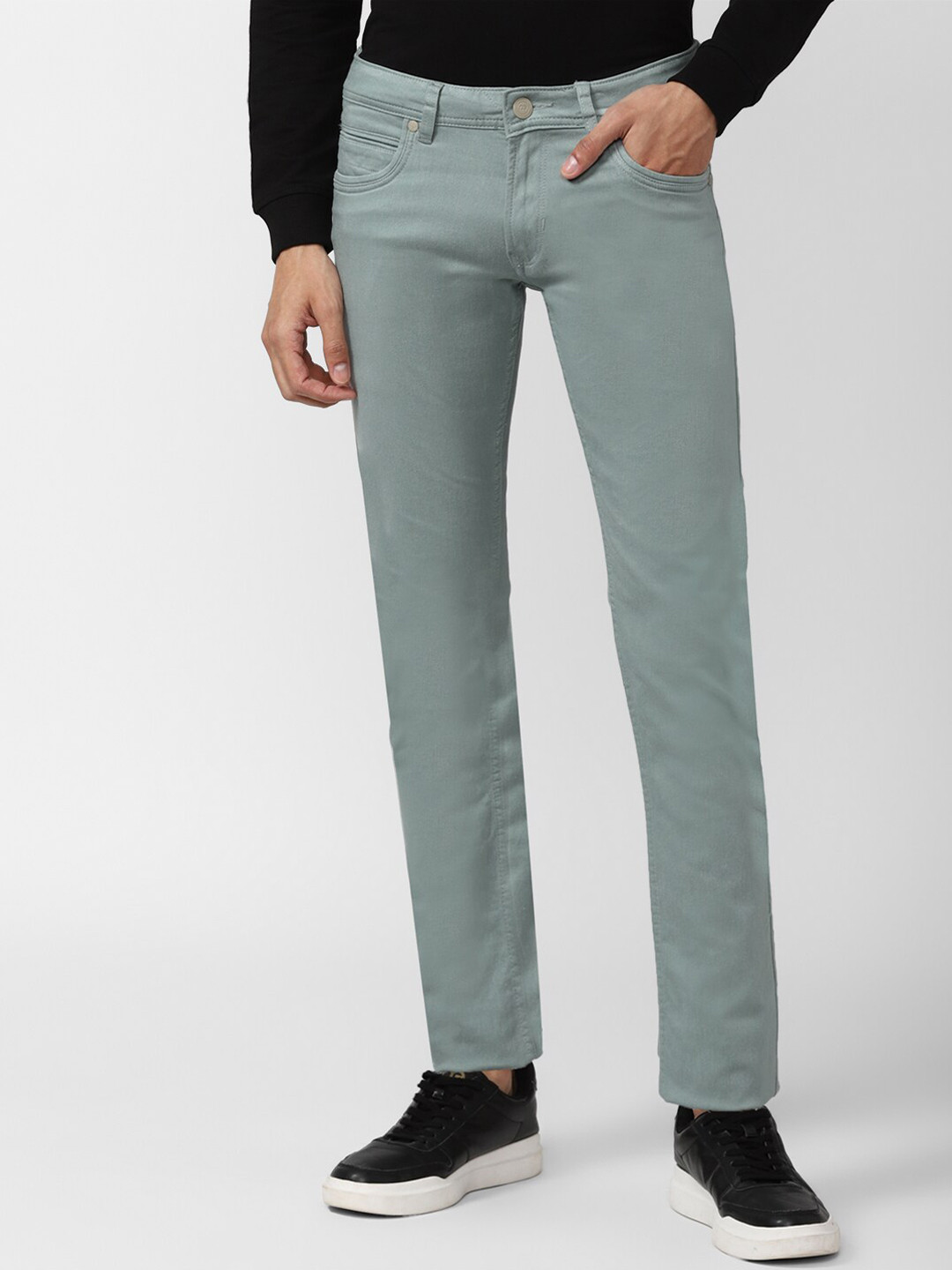 Peter England Casuals Men Green Regular Fit Jeans