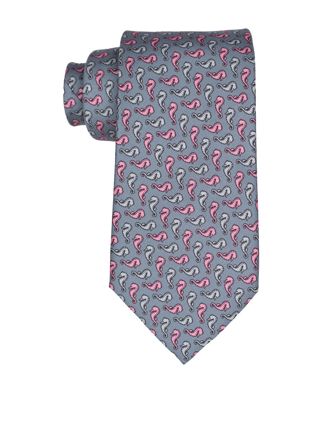 The Tie Hub Italian Como Silk Grey Necktie