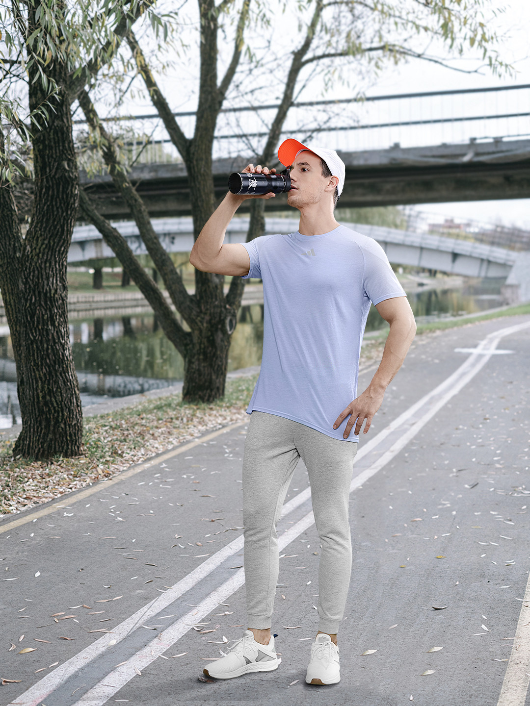 ADIDAS Raglan Sleeves Win Confidence Running T-shirt