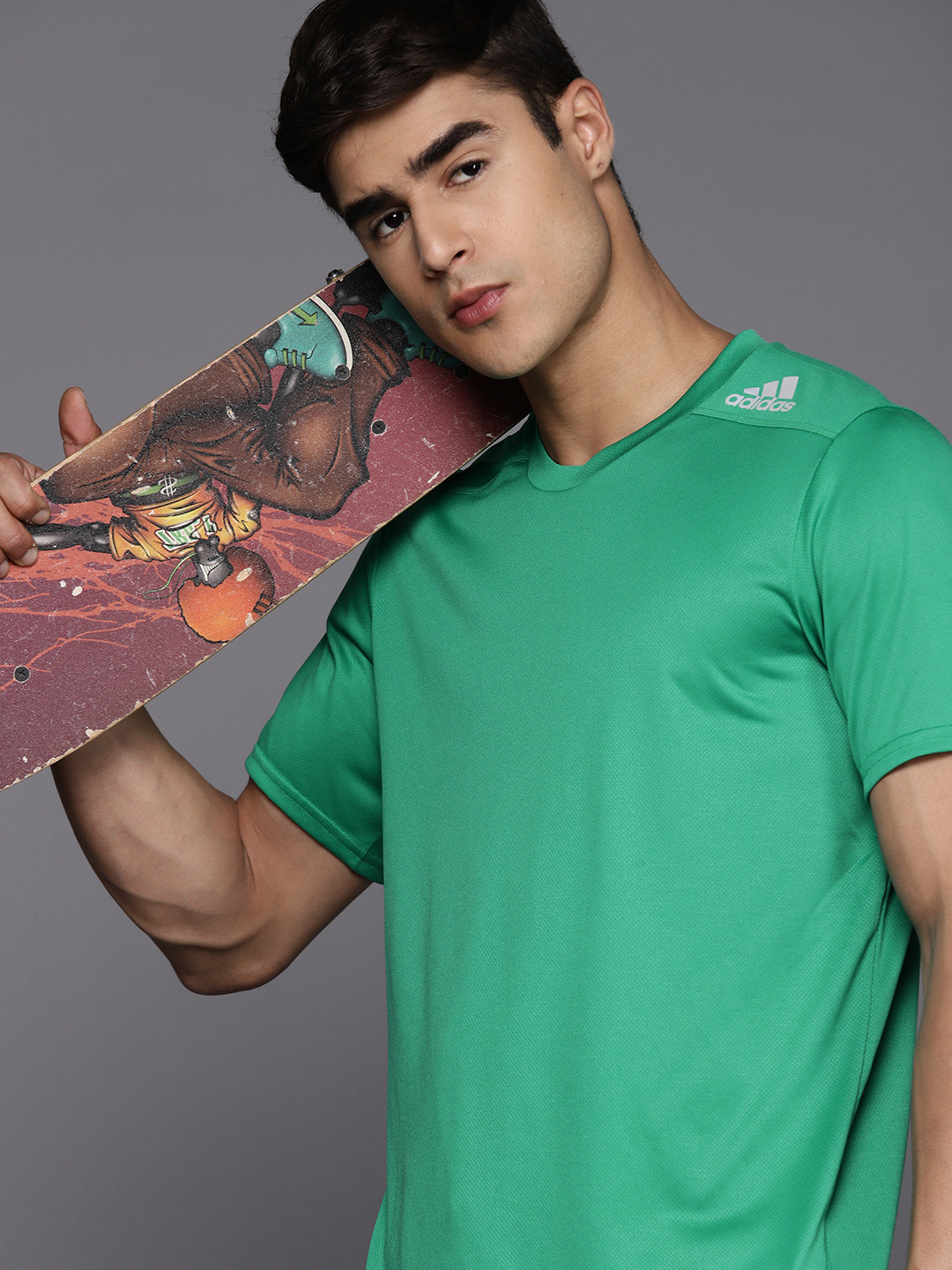 ADIDAS Brand Logo Detail Designed 4 Running T-shirt