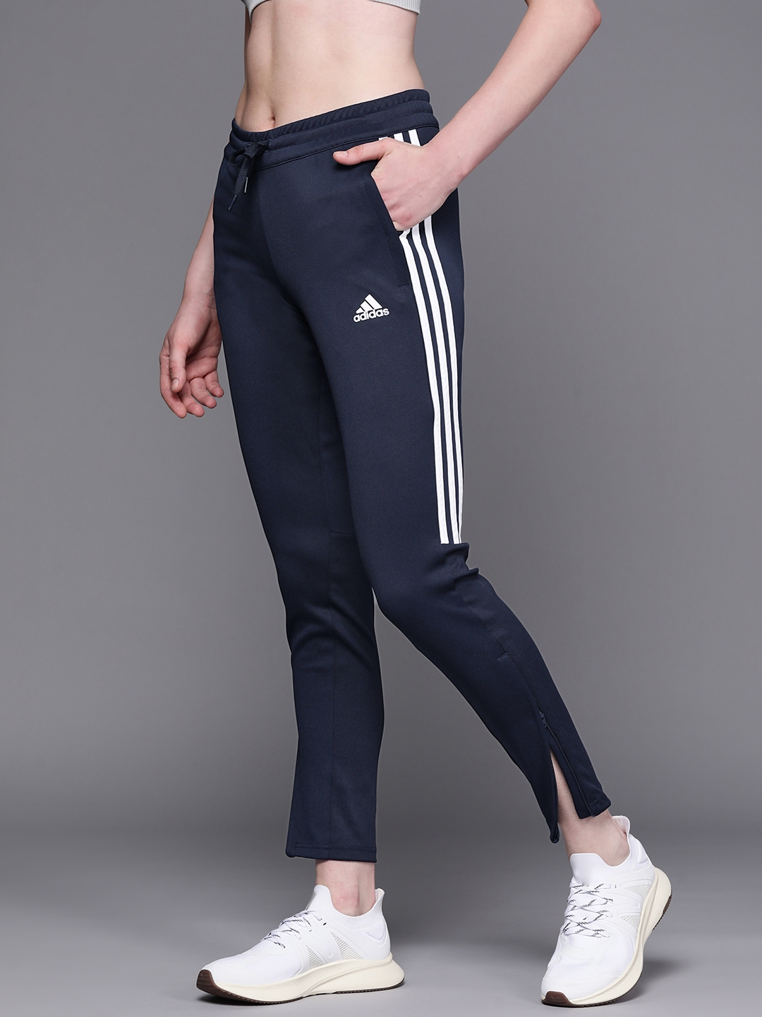 Buy ADIDAS Women 3 Stripes Aeroready Sereno Track Pants With Zipper Hem Track Pants for Women 20469350 Myntra