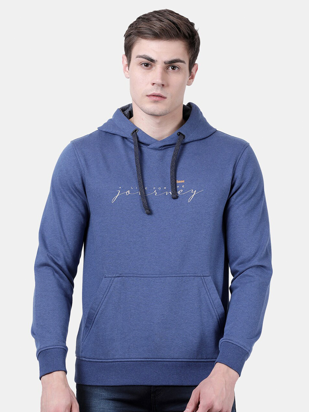 t-base Men Blue Solid Sweatshirt