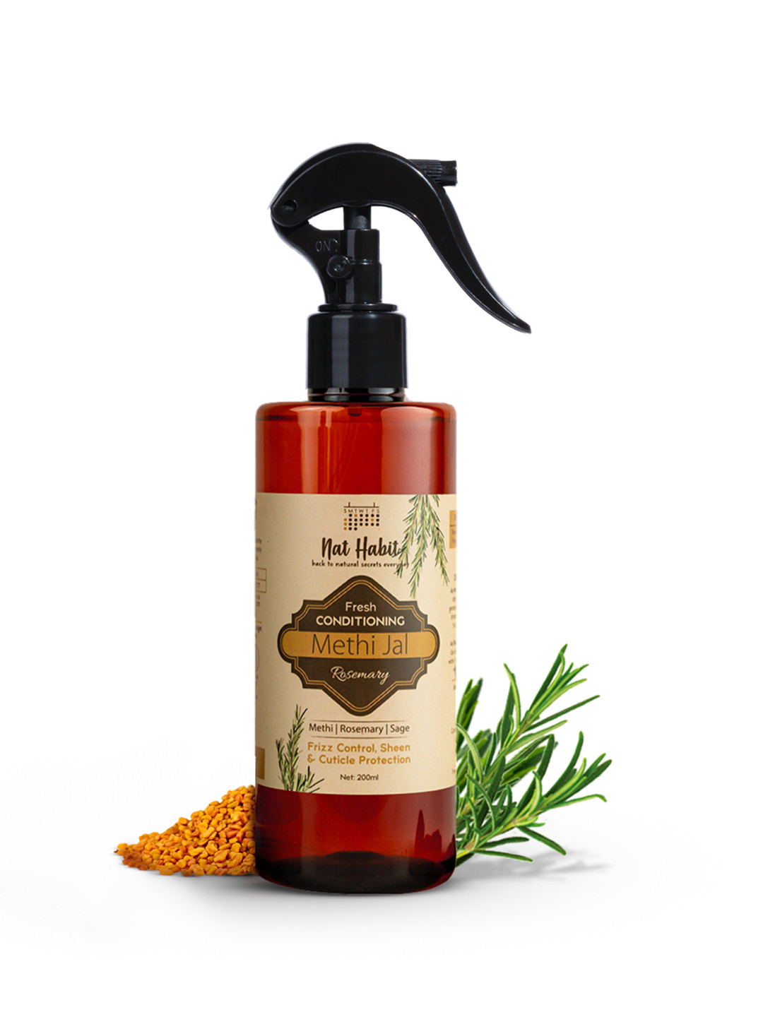 Nat Habit Rosemary Methi Jal Hair Serum for Growth & Fall Control - 200ml