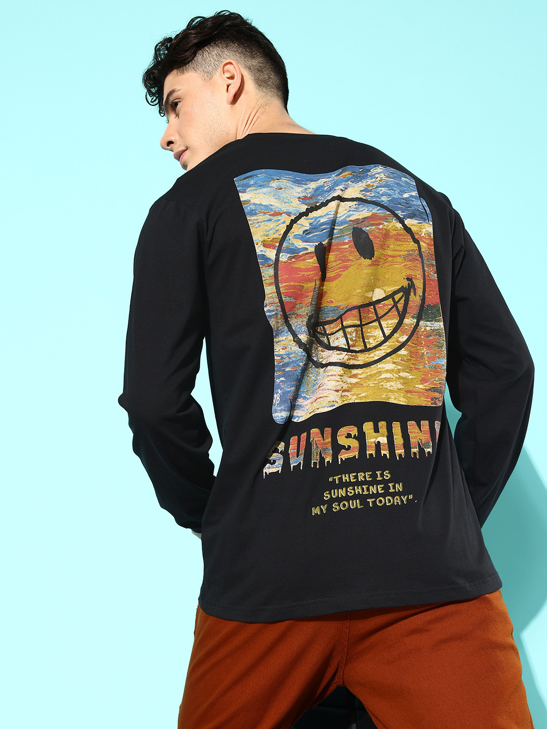 Difference of Opinion Men Cotton Graphic Regular Fit T-shirt