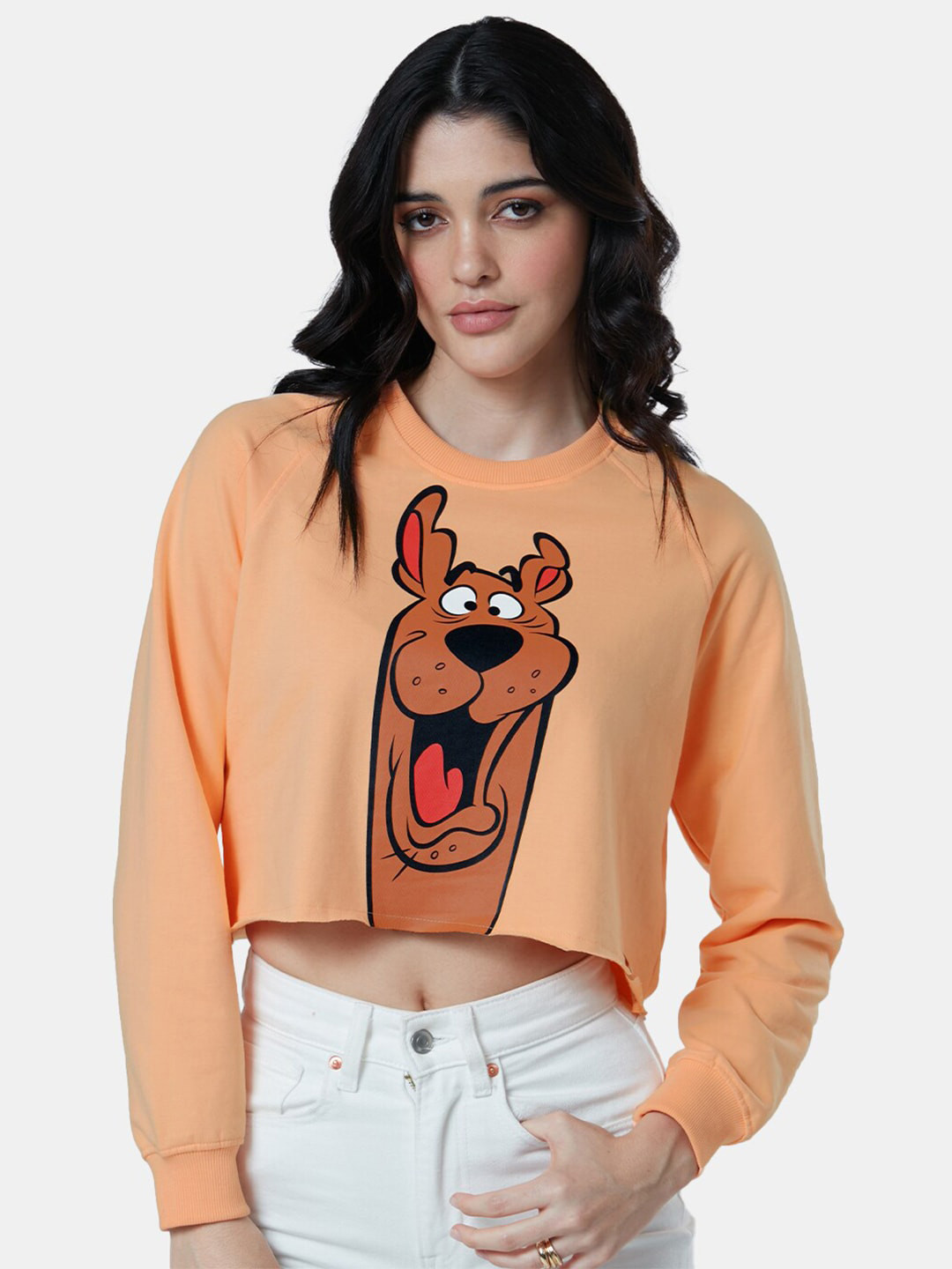 The Souled Store Women Scooby Doo Loose Fit Printed Oversized Sweatshirt