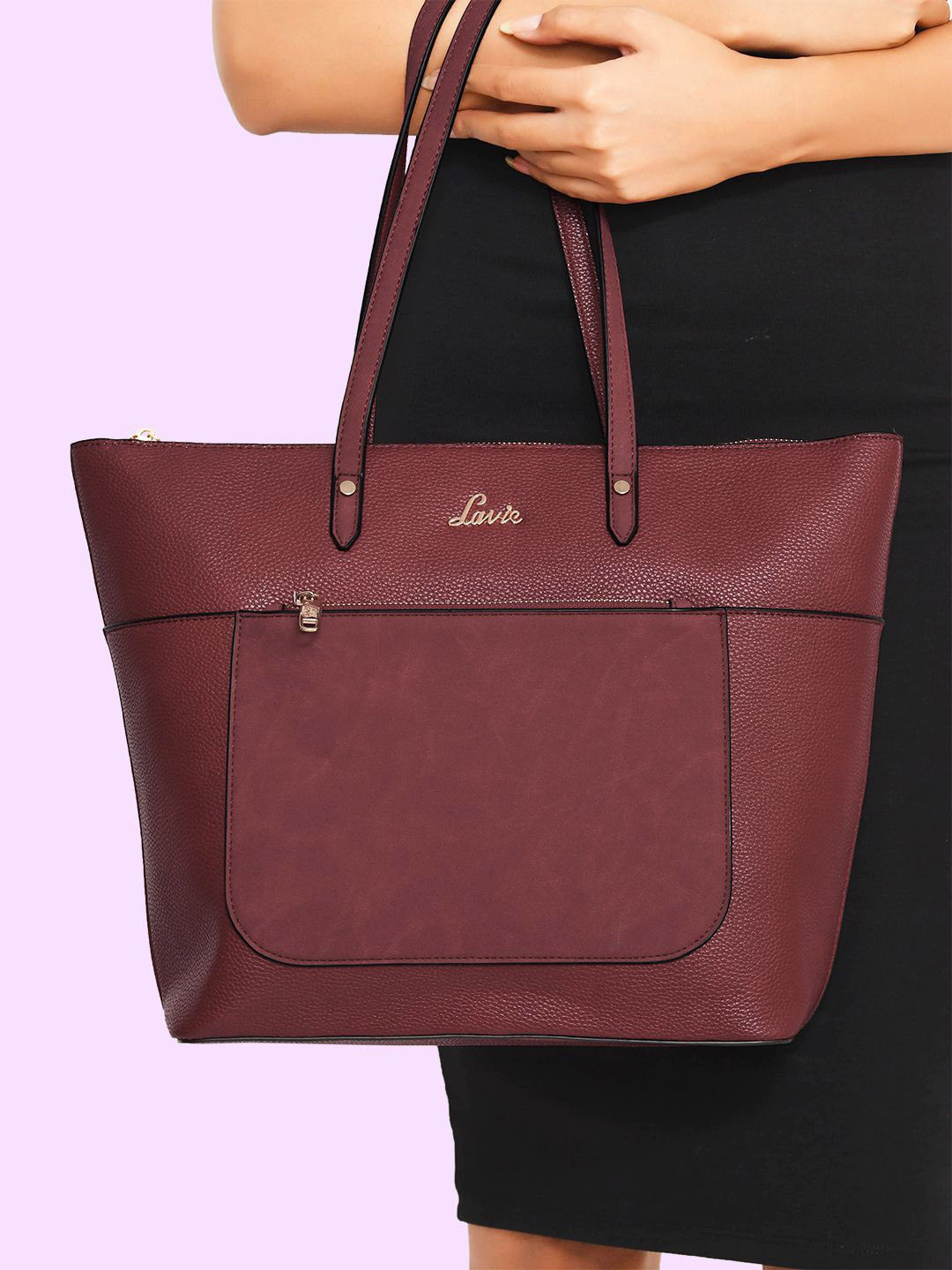 Lavie Women Maroon Amelia Tote bag