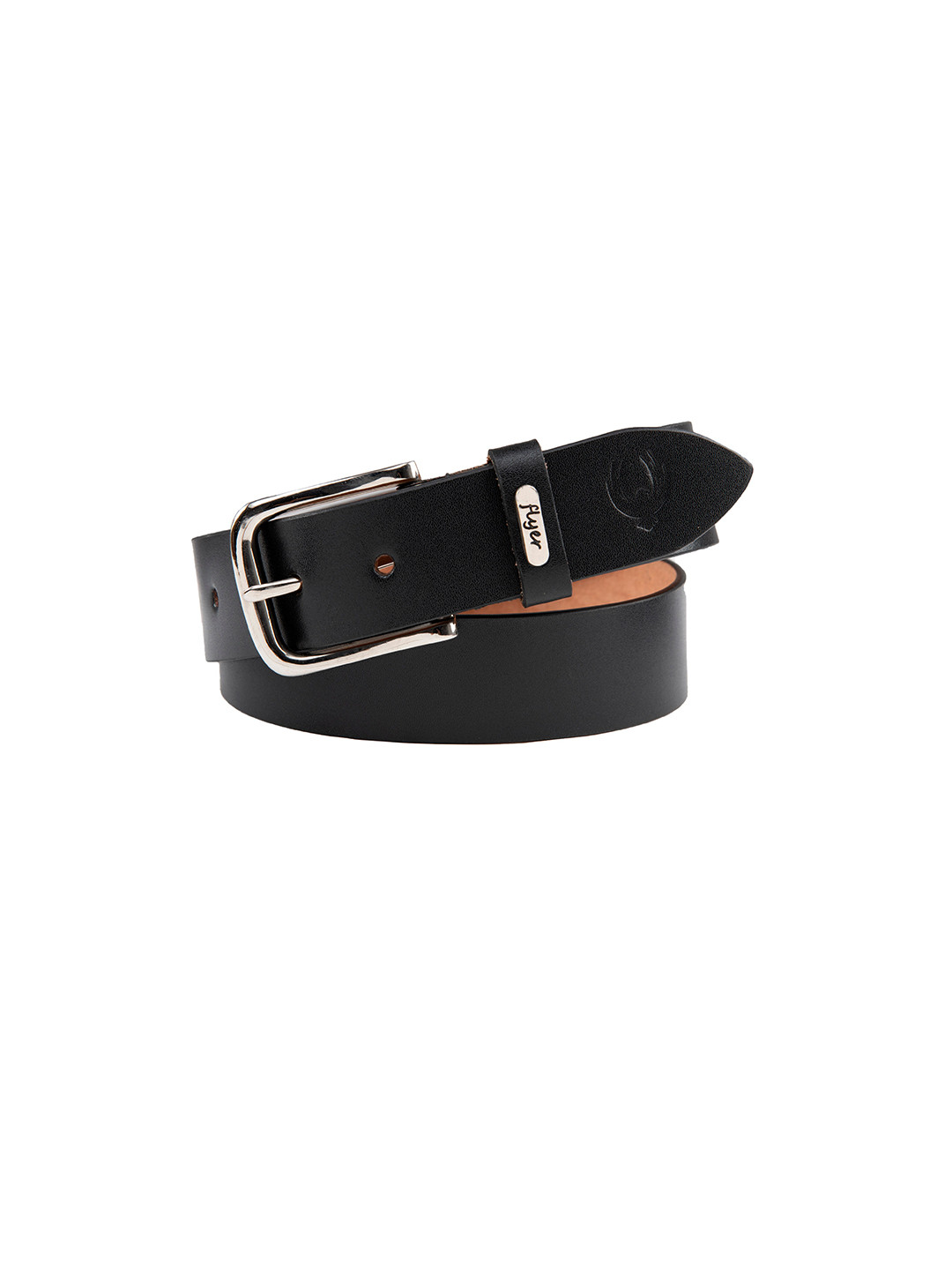 Flyer Men Black Leather Formal Belt