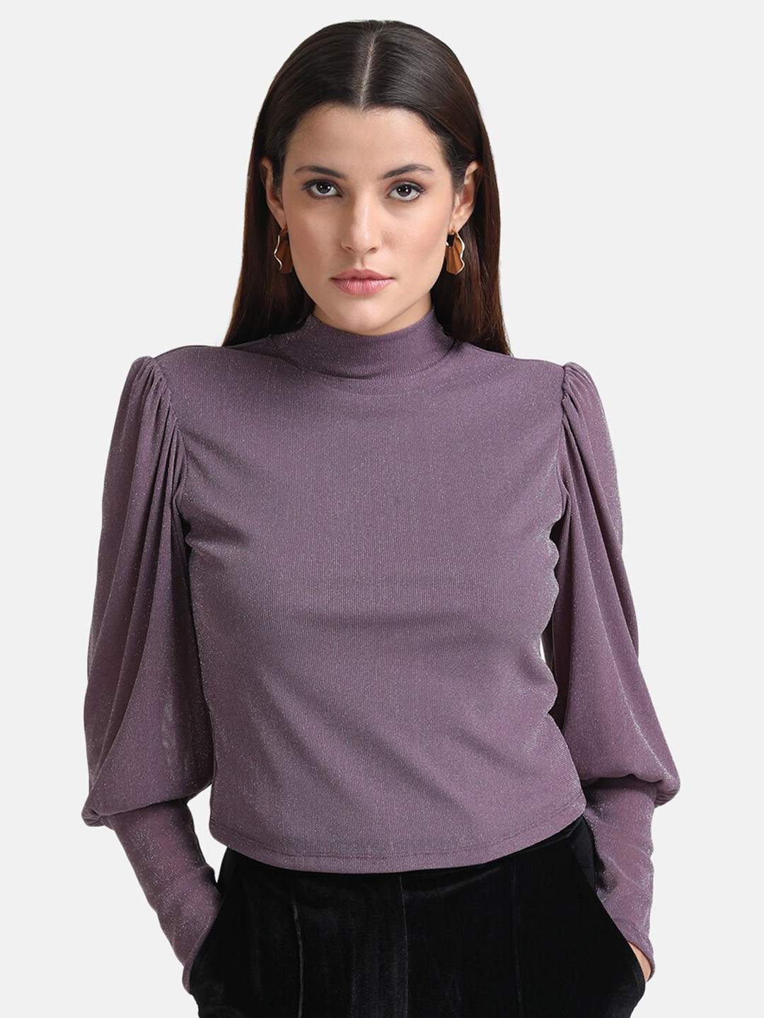 Kazo Woman Puff Sleeves Crop Top