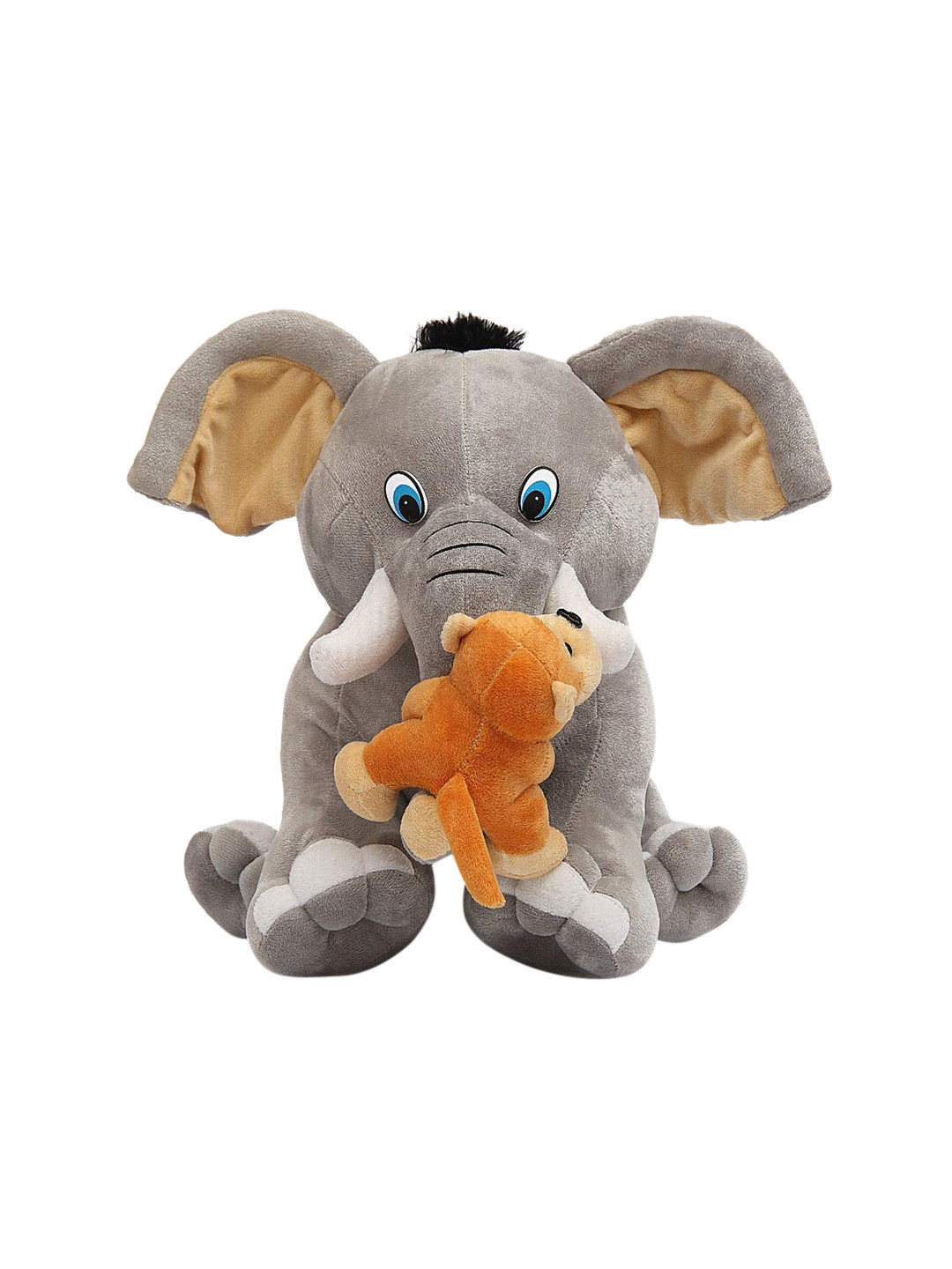 DearJoy Kids Grey & Brown Elephant & Monkey Soft Toy