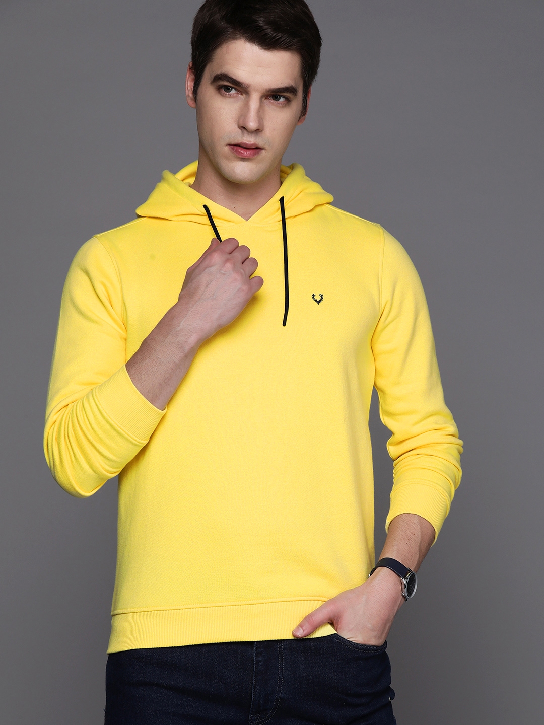 Allen solly yellow hotsell sweatshirt