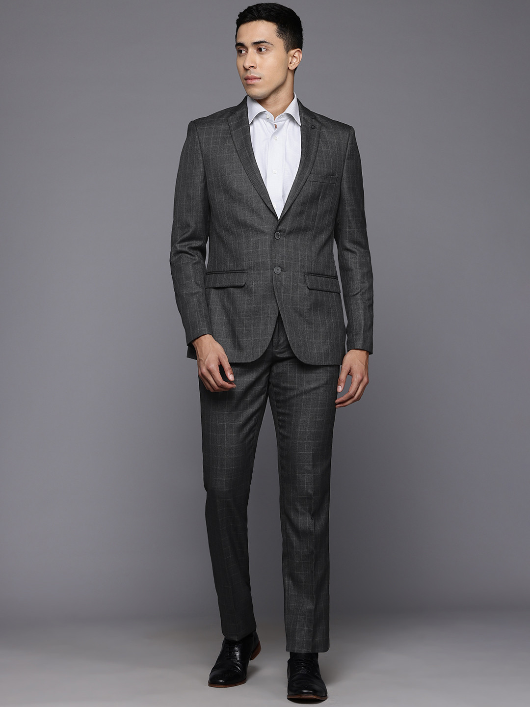 Raymond Checked Single-Breasted Slim-Fit 2-Piece Formal Suit